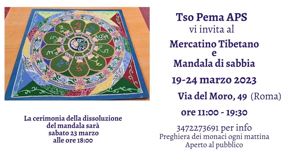 Mercatino tibetano e mandala di sabbia